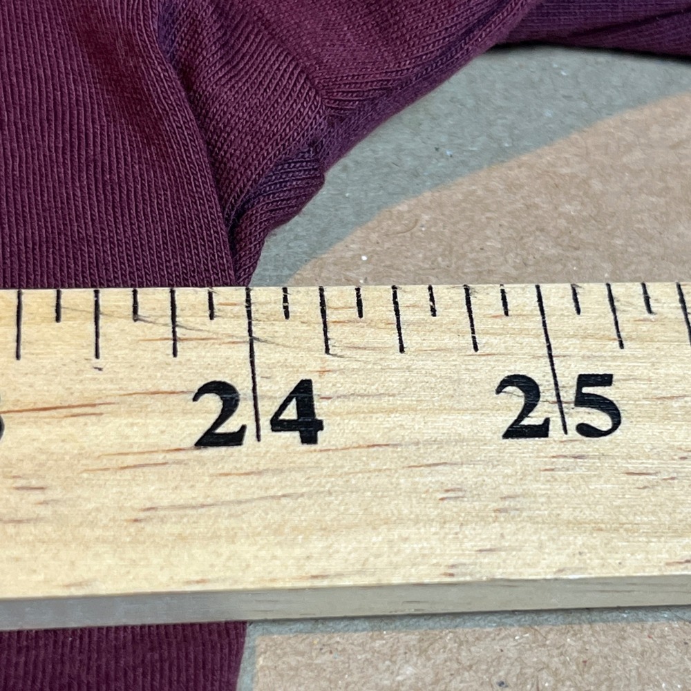 Gap Womens Organically Grown Cotton Logo T-Shirt Burgundy Plum Large NWT w/Stain - Picture 9 of 9